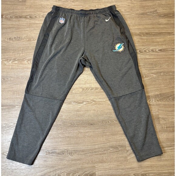 Nike Miami Dolphins On Field Dri-Fit Joggers 3XL Gray NFL Apparel Sweatpants - Picture 1 of 6